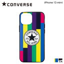 コンバース CONVERSE iPhone13 mini スマホケース メンズ レディース 携帯 アイフォン CIRCLE LOGO HYBRID IML BACK CASE ブラック マルチ 黒 【メール便】