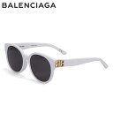 バレンシアガ BALENCIAGA サングラス メンズ レディース アジアンフィット UVカット SUNGLASSES ホワイト 白 BB0134SA-005