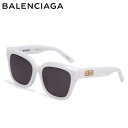 バレンシアガ BALENCIAGA サングラス メンズ レディース アジアンフィット UVカット SUNGLASSES ホワイト 白 BB0237SA-004
