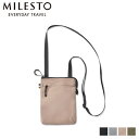 ミレスト MILESTO ショルダーバッグ サコッシュ トロット メンズ レディース 1L 斜めがけ 軽量 撥水 防水 TROT ブラック グレー ベージュ 黒...