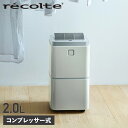 レコルト recolte 除湿器 コンプレッサー式 部屋干し除湿器 DEHUMIDIFIER 2L コンパクト 部屋干し 強力 省エネ RDH-1-2