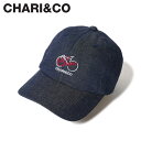  CHARI&CO チャリアンドコー キャップ 帽子 メンズ CORE OG SCRIPT DENIM POLO CAP ブルー