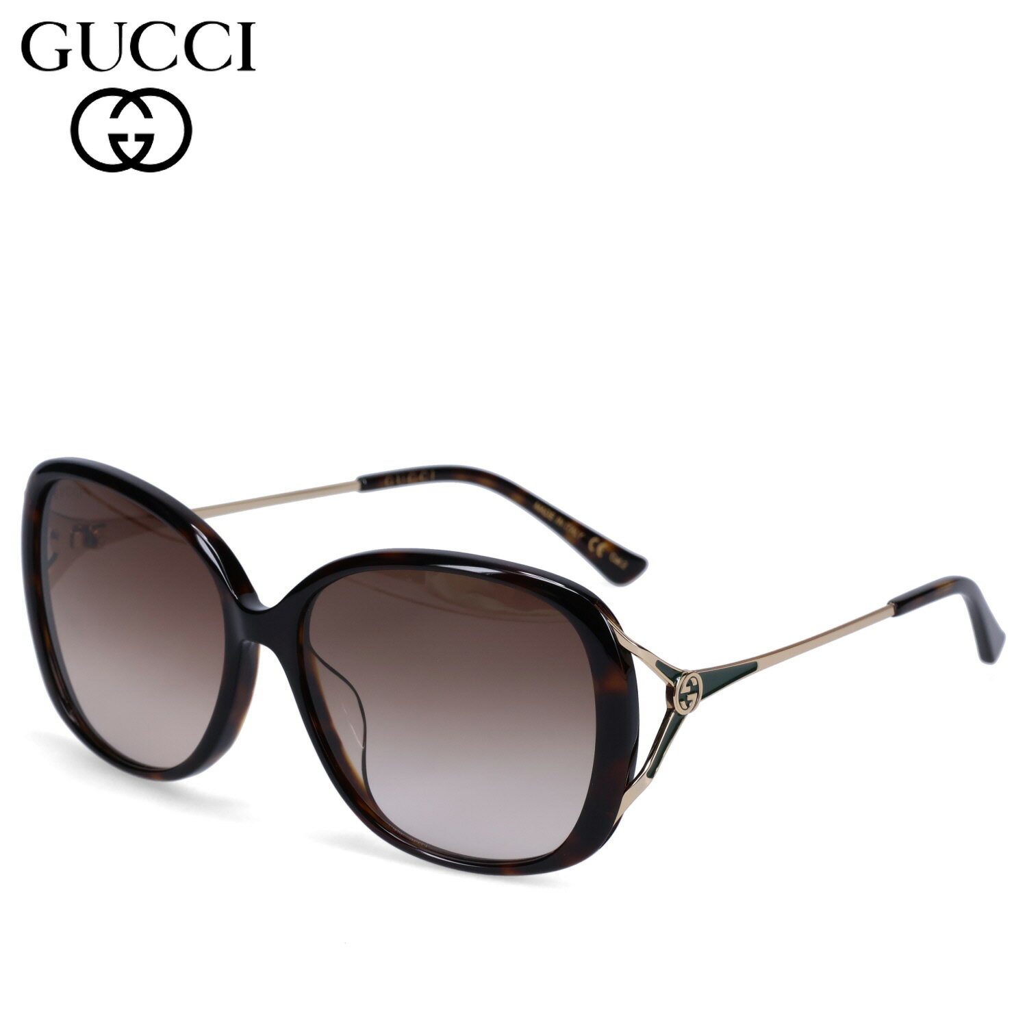 グッチ GUCCI サングラス メンズ レディース アジアンフィット UVカット 紫外線対策 SUNGLASSES ブラウ..