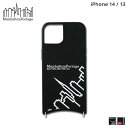 マンハッタンポーテージ Manhattan Portage iPhone 14 iPhone 13 スマホケース 携帯 アイフォン メンズ レディース PU LEATHER SLING CASE LOGO ブラック 黒 14-SLING 【メール便】