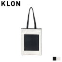  KLON クローン トートバッグ キャンバス メンズ レディース 35L 大容量 A4サイズ対応 PORTRAIT CANVAS TOTE BAG ブラック ホワイト 黒 白 PORT-CAN-TOTE