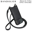 【クーポンで最大1000円OFF！5/1 10:59まで】 BANDOLIER バンドリヤー iPhone15 15Pro iPhone 15 Pro Max iPhone 15 Plus スマホケース スマホショルダー 携帯 アイフォン メンズ レディース EMMA PEWTER ブラック 黒 10EMM