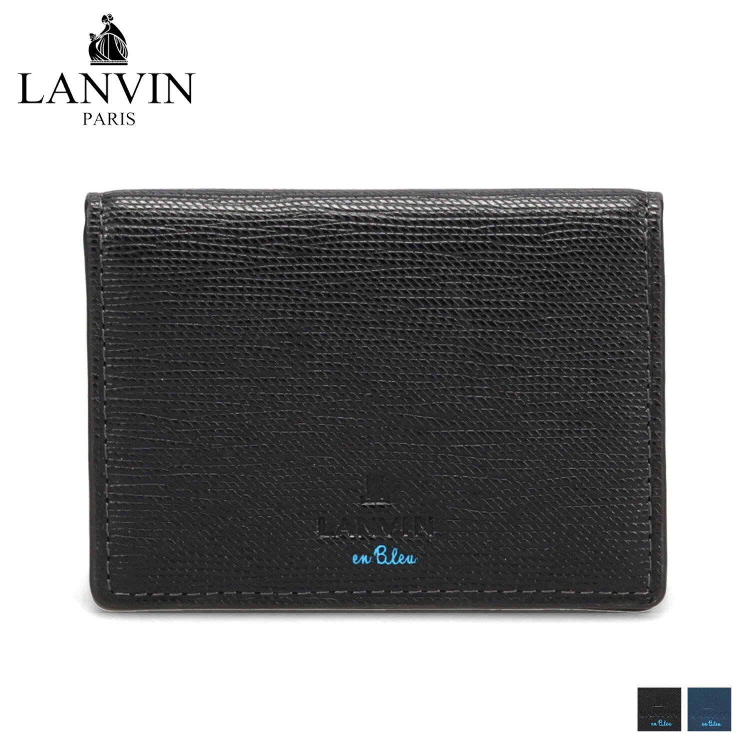 ランバン オン ブルー 定期入れ メンズ ランバンオンブルー LANVIN en Bleu パスケース カードケース ID 定期入れ メンズ レディース 本革 PASS CASE ブラック ネイビー 黒 522607