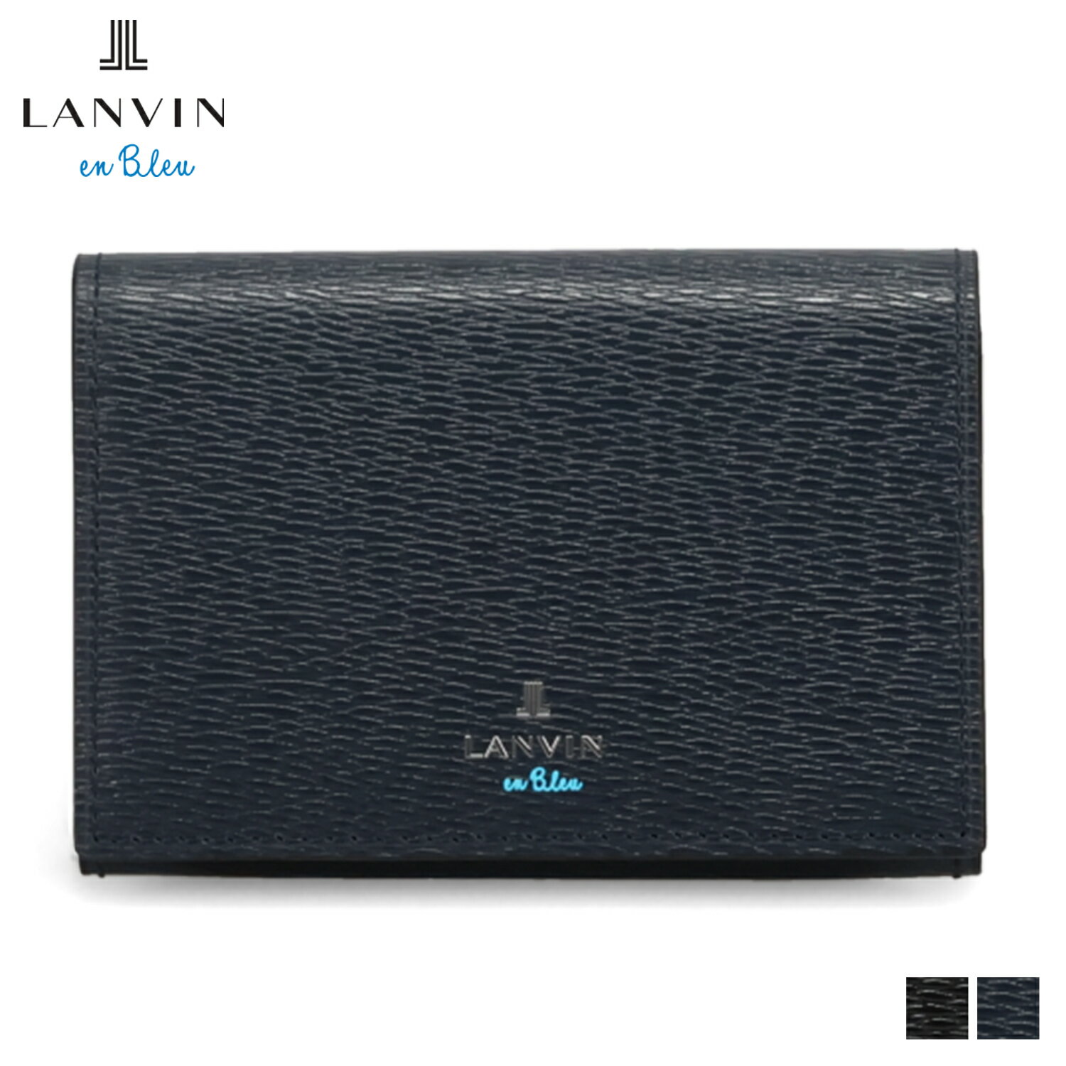 ランバンオンブルー LANVIN en Bleu 名刺入れ 定期入れ パスケース カードケース ID 定期入れ ワグラム メンズ レディース 本革 WAGRAM ブラック ネイビー 黒 579603