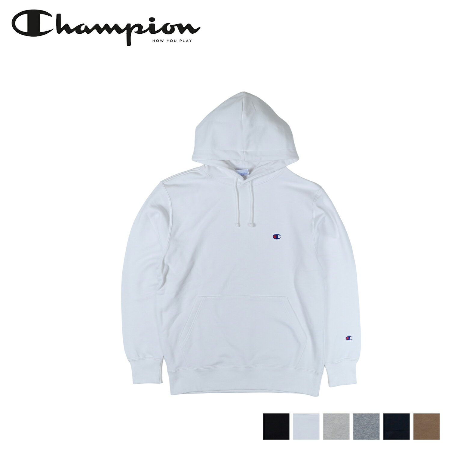 チャンピオン パーカー メンズ チャンピオン Champion パーカー スウェット プルオーバー フーデッド メンズ HOODED SWEAT SHIRT ブラック ホワイト グレー ネイビー ブラウン 黒 白 C3-Y136