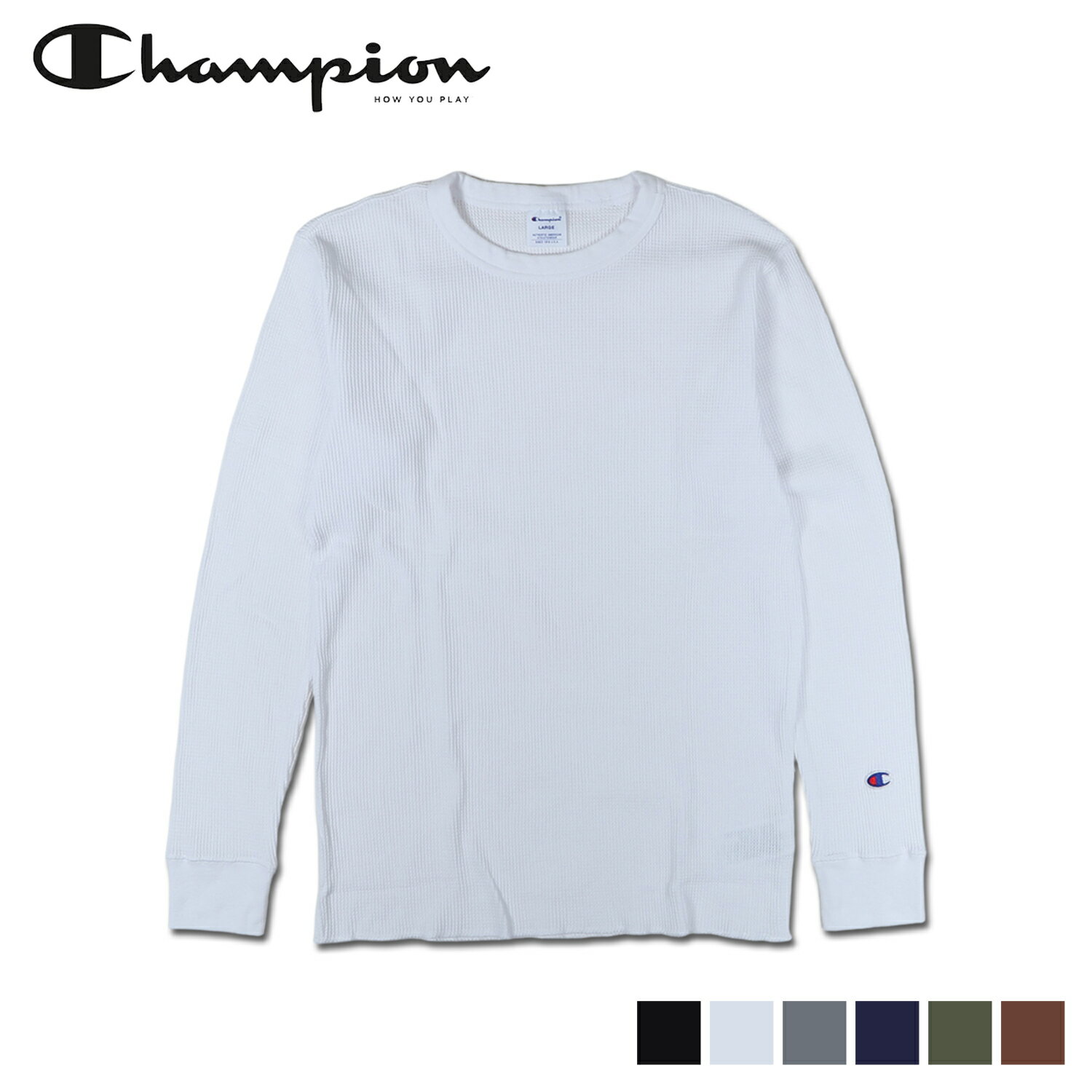 チャンピオン Champion Tシャツ 長袖 カットソー ロンT メンズ LONG SLEEVE T-SHIRT ブラック グレー ベージュ グリーン 黒 C3-Y436