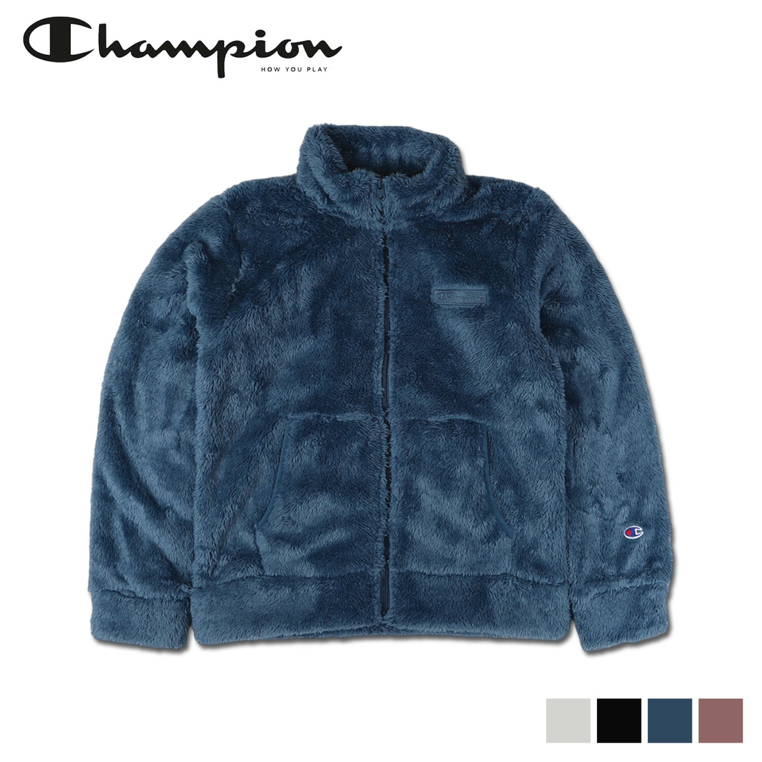 チャンピオン Champion ジャケット フリースジャケット ジップアップ アウター レディース ZIP JACKET ブラック ホワイト ブルー ピンク 黒 白 CW-Y608