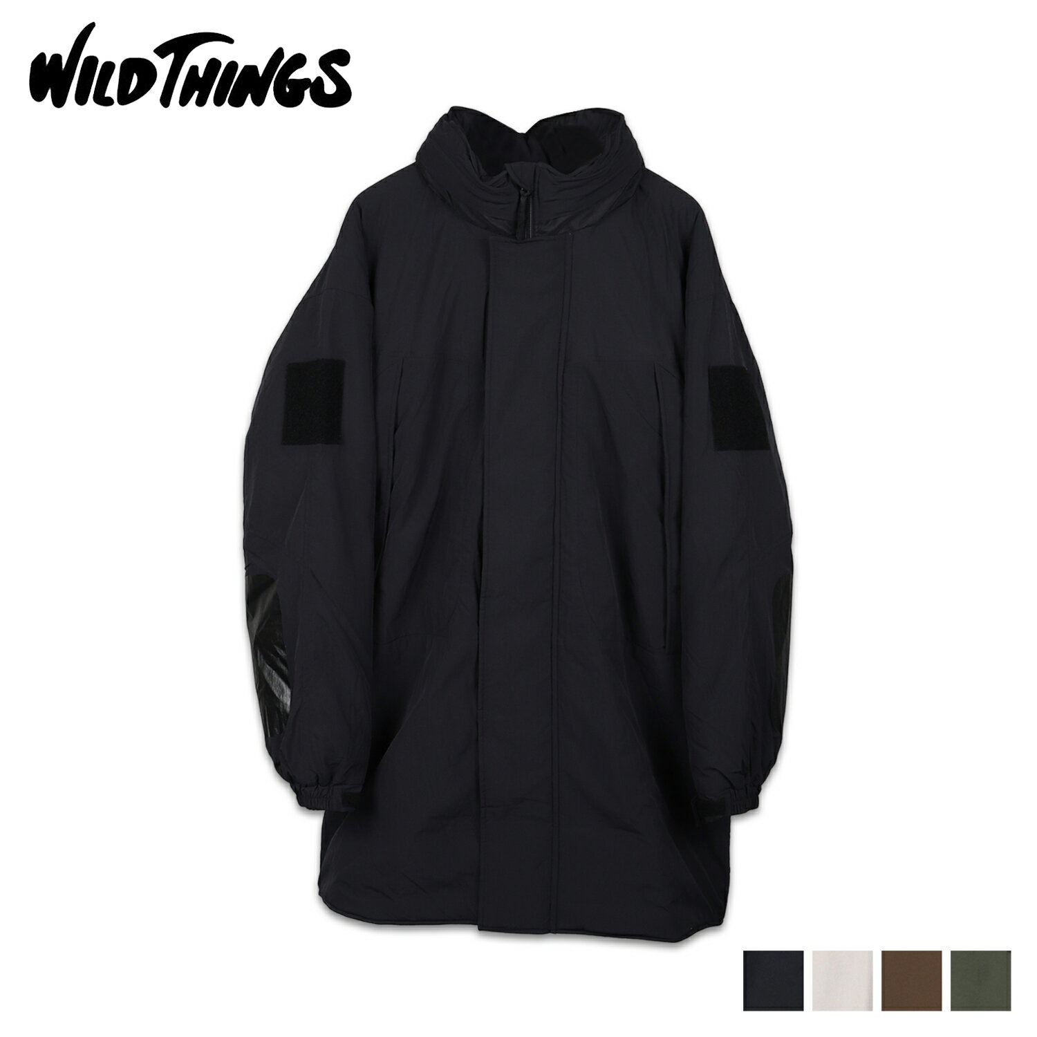 【 最大1000円OFFクーポン配布中 】 WILD THINGS ワイルドシングス ダウン ジャケット アウター モンスターパーカー タイプ2 メンズ MONSTER PARKA TYPE2 ブラック オフ ホワイト カーキ ブラウン 黒 WT23101SN