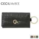 セシルマクビー CECIL McBEE キーケース キーホルダー レディース 4連 クロコダイル エンボス加工 CROCODILE EMBOSS KEY CAS...