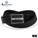 アクアスキュータム AQUASCUTUM ベルト レザーベルト メンズ 本革 日本製 LEATHER BELT ブラック ダーク ブラウン 黒 AQ-4100123L