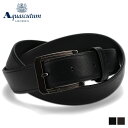 【クーポンで最大1000円OFF！5/1 10:59まで】 アクアスキュータム AQUASCUTUM ベルト レザーベルト メンズ 本革 日本製 LEATHER BELT ブラック ダーク ブラウン 黒 AQ-410025