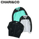 CHARI CO チャリアンドコー スウェット ジャケット ジップアップ アウター メンズ 防寒 VENTILATED ZIPUP CREWNECK SWEATS ブラック グリーン グレー 黒