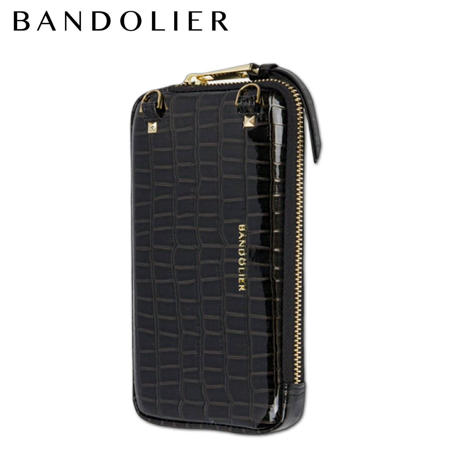 BANDOLIER バンドリヤー ケース ポーチ スマホ 携帯 エキスパンデッド クロックブラック ポーチ メンズ レディース EXPANDED POUCH CROC BLACK グレージュ 21GRA