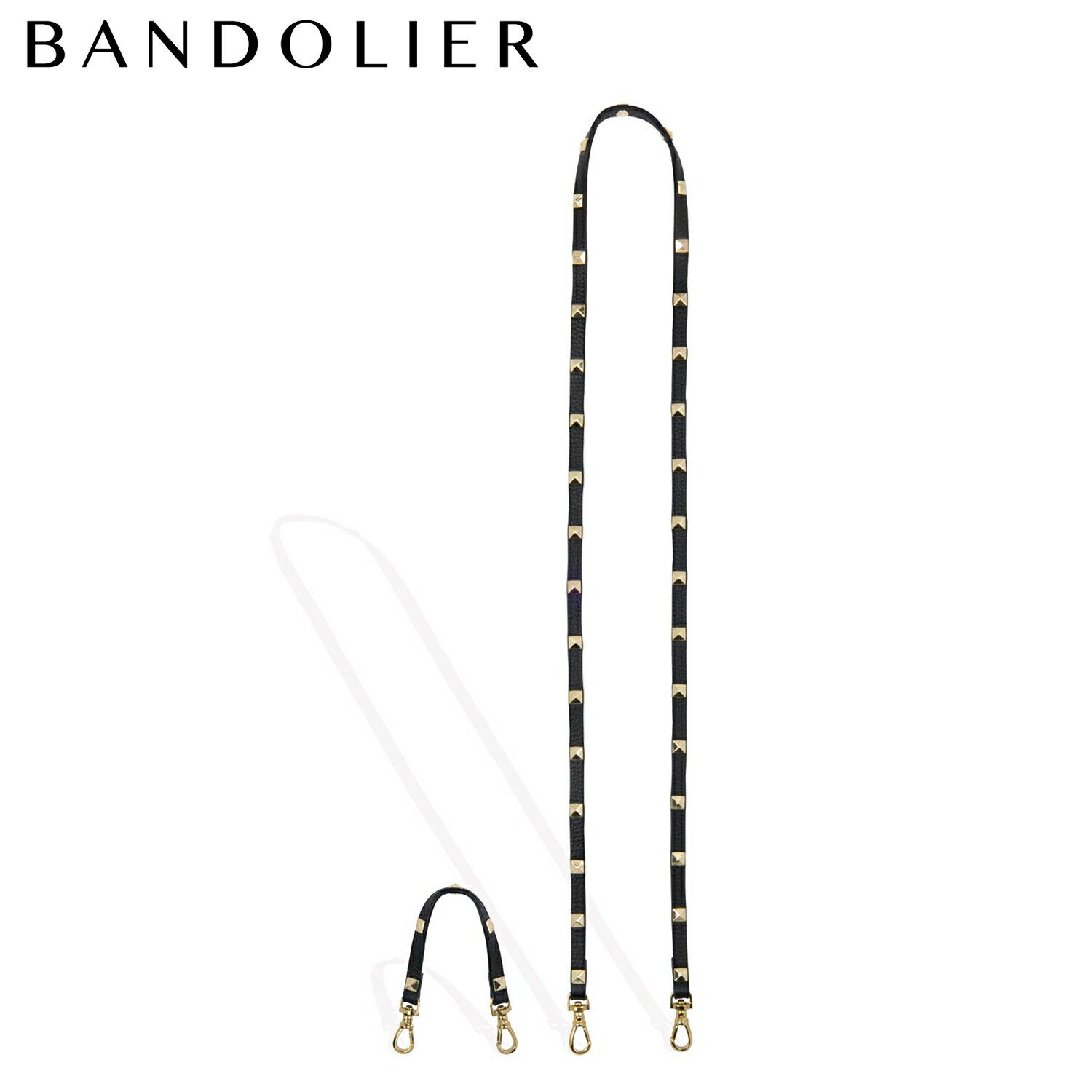 BANDOLIER バンドリヤー ストラップ バンドレット セット スマホケース スマホショルダー用 ハンドストラップ 携帯 落下防止 サラ ストラップ セット ブラックゴールド メンズ レディース SARAH STRAP SET BLACK GOLD ブラック 黒 32SAR