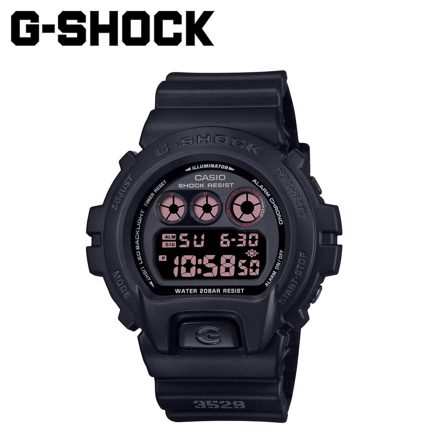 カシオ CASIO G-SHOCK 6900 SERIES 腕時計 DW-6900UMS-1JF ジーショック Gショック G-ショック メンズ レディース ブラック 黒
