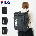 FILA フィラ リュック バッグ バックパック サイン メンズ レディース 30L ボックス型 撥水 軽量 SIGN ブラック 黒 7762