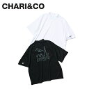 CHARI CO チャリアンドコー Tシャツ 半袖 メンズ GOLF AND THE CITY URBAN FIELD S/S MOCK TEE ブラック ホワイト 黒 白