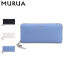 MURUA ムルーア 財布 長財布 レディース ラウンドファスナー チャーム CHARM ブラック ホワイト ブルー 黒 白 MR-W1221