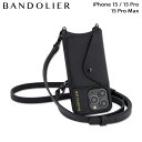 【クーポンで最大1000円OFF！5/1 10:59まで】 BANDOLIER バンドリヤー iPhone 15 iPhone 15Pro iPhone 15 Pro Max スマホケース スマホショルダー 携帯 シャーロット サイドスロット ピューター メンズ レディース CHARLOTTE SIDE SLOT PEWTER ブラック 黒 14CHA