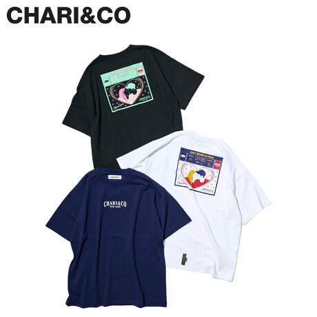 CHARI&CO チャリアンドコー Tシャツ 半袖 メンズ ARENA KISS CAM TEE ブラック ホワイト パープル 黒 白