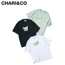  CHARI&CO チャリアンドコー Tシャツ 半袖 メンズ INTIMIDATION CAT TEE ブラック ホワイト グリーン 黒 白