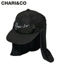  CHARI&CO チャリアンドコー キャップ 帽子 メンズ SCRIPT SUNSHADE 6PANEL CAP ブラック 黒