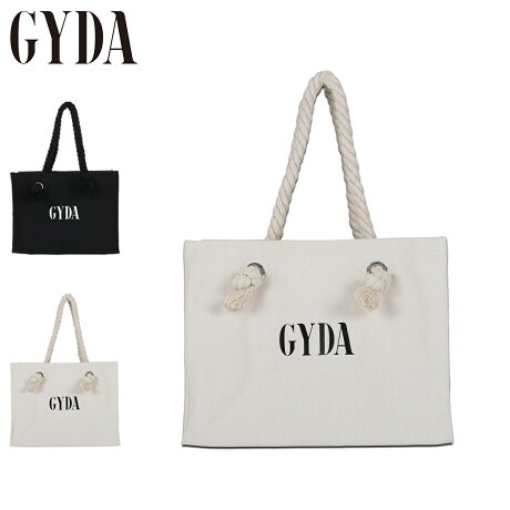 GYDA ジェイダ トートバッグ キャンバス ショッパー風 レディース A4サイズ対応 軽い TOTE BAG ブラック アイボリー 黒 GY-B191 [予約 3月中旬 入荷予定]