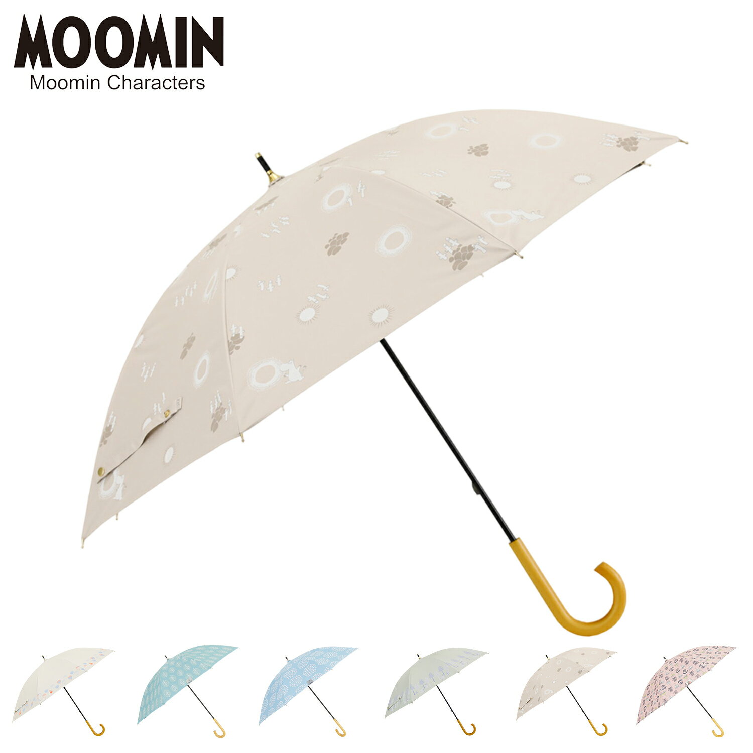 ムーミン ムーミン MOOMIN 日傘 軽量 晴雨兼用 長傘 雨傘 レディース 50cm 遮光 遮熱 紫外線対策 撥水 LONG UMBRELLA PTMO 母の日