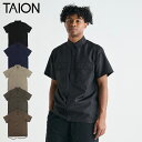 TAION タイオン シャツ ミリタリー ノンダウン ハーフ スリーブシャツ メンズ 半袖 N/D MILITARY HALF SLEEVE SHIRTS ブラック ネイビー ベージュ カーキ ブラウン 黒 TAION-019SHNDML-1