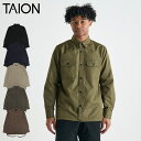 TAION タイオン シャツ ミリタリー ノンダウン ロング スリーブシャツ メンズ 長袖 N/D MILITARY LONG SLEEVE SHIRTS ブラック ネイビー ベージュ カーキ ブラウン 黒 TAION-109SHNDML-1