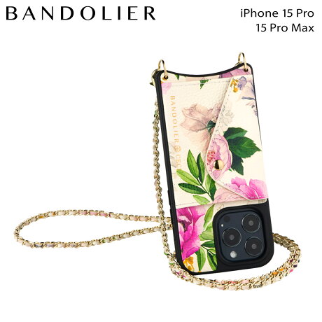 BANDOLIER バンドリヤー iPhone15Pro iPhone 15 Pro Max スマホケース スマホショルダー 携帯 アイフォン リリー セシ フローラル アイボリー メンズ レディース LILY CECI FLORAL IVORY アイボリー 14LIL