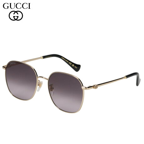 グッチ GUCCI サングラス メンズ レディース アジアンフィット UVカット 紫外線対策 SUNGLASSES ゴールド GG1142SA-001