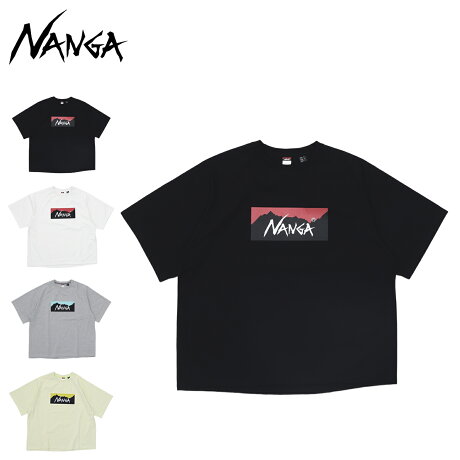 NANGA ナンガ Tシャツ 半袖 エコハイブリッド ボックスロゴ ルーズフィットティー ECO HYBRID BOX LOGO LOOSE FIT TEE ブラック ホワイト ライト グレー イエロー 黒 白 1G209