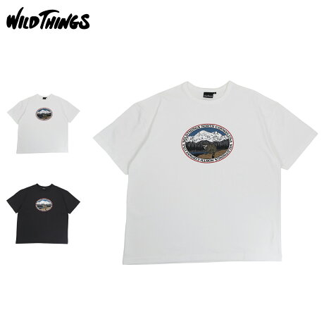 WILD THINGS ワイルドシングス Tシャツ 半袖 デナリキャット メンズ DENALI CAT ホワイト チャコール 白 WT24049SK