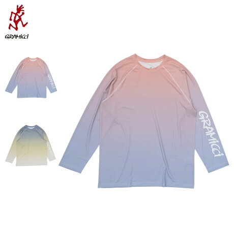 GRAMICCI グラミチ Tシャツ 長袖 ロンT カットソー ラッシュガード UPFシールドロングスリーブトップ メンズ レディース UPF-SHIELD LONG SLEEVE TOP ブルー イエロー G4SU-T070