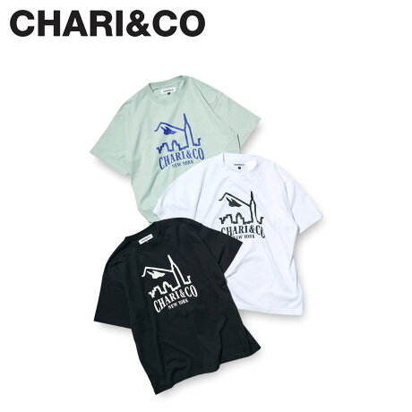 CHARI&CO チャリアンドコー Tシャツ 半袖 メンズ URBAN CAMPING TEE ブラック ホワイト グリーン 黒 白