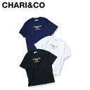 CHARI&CO チャリアンドコー Tシャツ 半袖 メンズ JUST SHUT UP TEE ブラック ホワイト パープル 黒 白