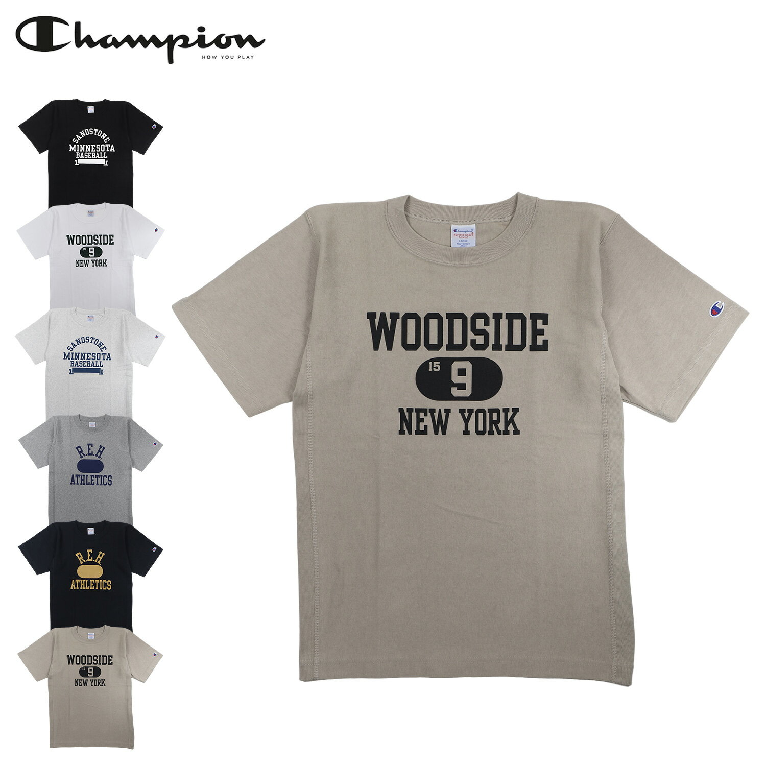 【クーポンで最大1000円OFF！5/16 10:59まで】 チャンピオン Champion Tシャツ 半袖 リバースウィーブ ショートスリーブ メンズ REVERSE WEAVE SHORT SLEEVE T-SHIRT ブラック ホワイト オートミール グレー ネイビー ベージュ 黒 白 C3-Z313