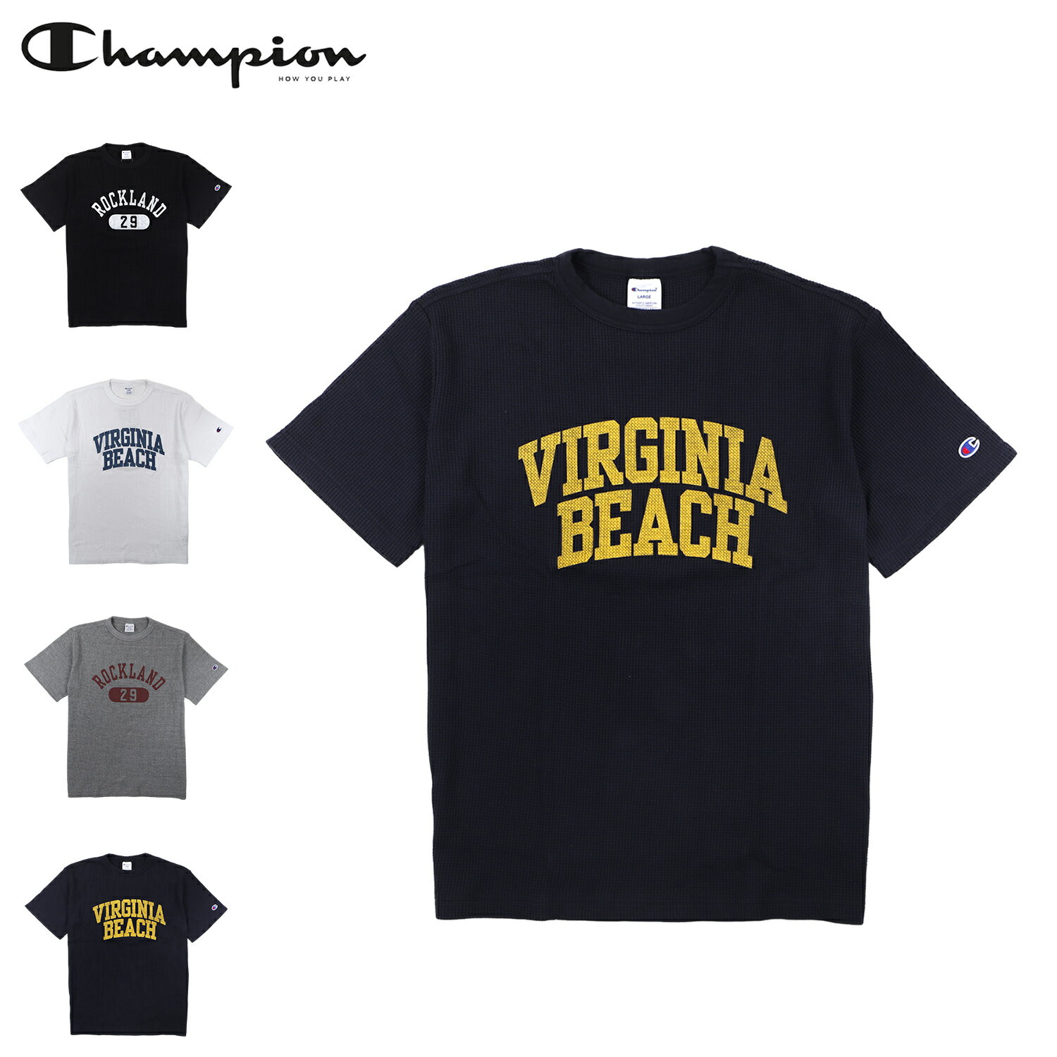 【クーポンで最大1000円OFF！5/16 10:59まで】 チャンピオン Champion Tシャツ 半袖 ショートスリーブ メンズ SHORT SLEEVE T-SHIRT ブラック ホワイト グレー ネイビー 黒 白 C3-Z352