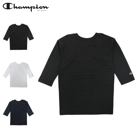 チャンピオン Champion Tシャツ 5分袖 半袖 フットボール メンズ MADE IN USA T1011 3/4 SLEEVE FOOTBALL T-SHIRT ブラック ホワイト ネイビー 黒 白 C5-P405