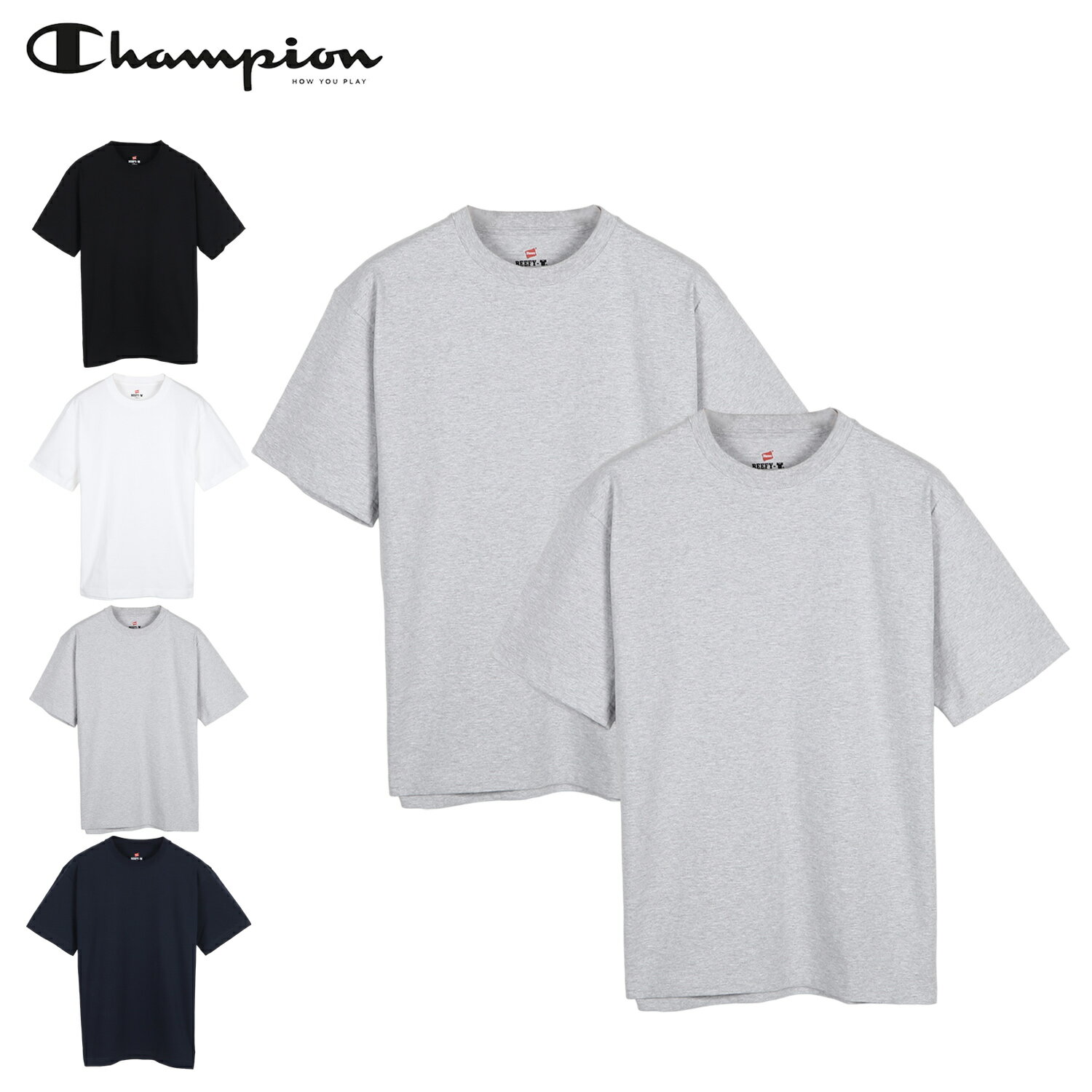 【クーポンで最大1000円OFF！5/16 10:59まで】 チャンピオン Champion ヘインズ ビーフィー Tシャツ 半袖 メンズ レディース 2枚セット HANES BEFFY 2PACK TEE H5180-2