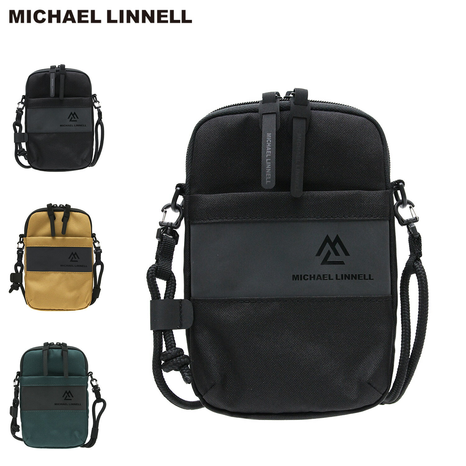 マイケルリンネル MICHAEL LINNELL ポーチ ショルダーバッグ スマホショルダー ケース スマートフォン メンズ レディース 斜めがけ YELLOW LABEL POUCH SHOULDER BAG ブラック ベージュ ブルー MLYL-06