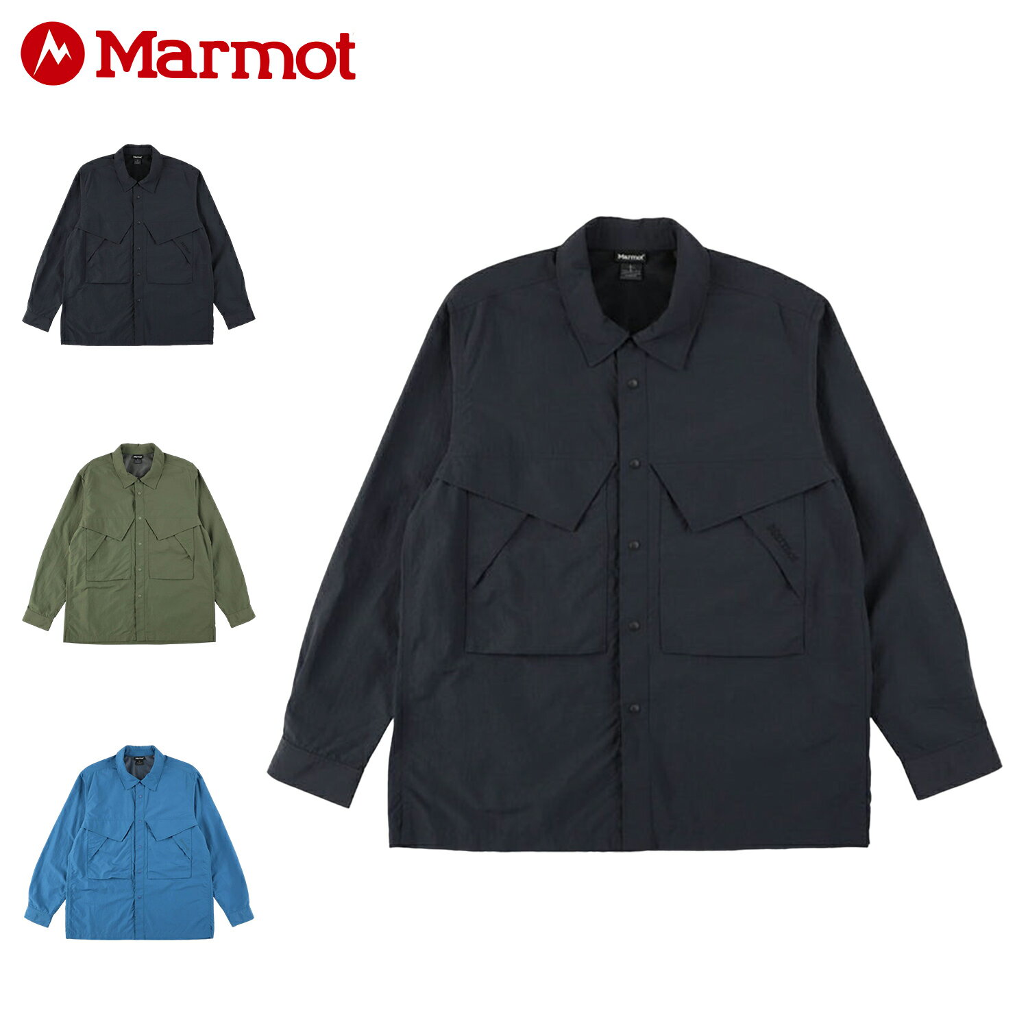 マーモット Marmot シャツ 長袖 マンモス メンズ 撥水 MAMMOTH SHIRT ブラック オリーブ ブルー 黒 TSS..