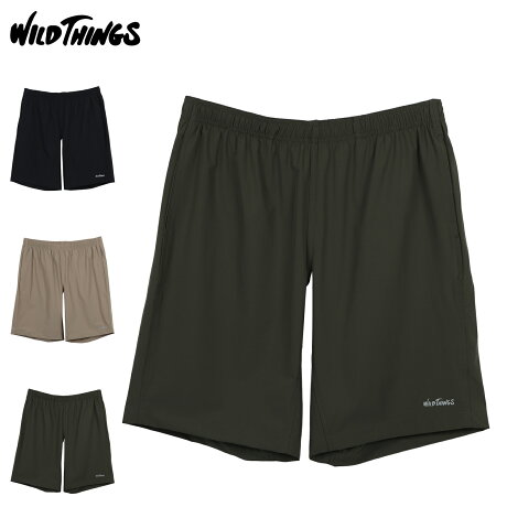 WILD THINGS ワイルドシングス ショートパンツ ハーフパンツ ベース ショーツ メンズ レディース ストレッチ 無地 BASE SHORTS ブラック ベージュ オリーブ 黒 WT24033AD