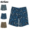 WILD THINGS ワイルドシングス ショートパンツ ハーフパンツ ベース ショーツ プリント メンズ レディース ストレッチ 無地 PRINT BASE ...