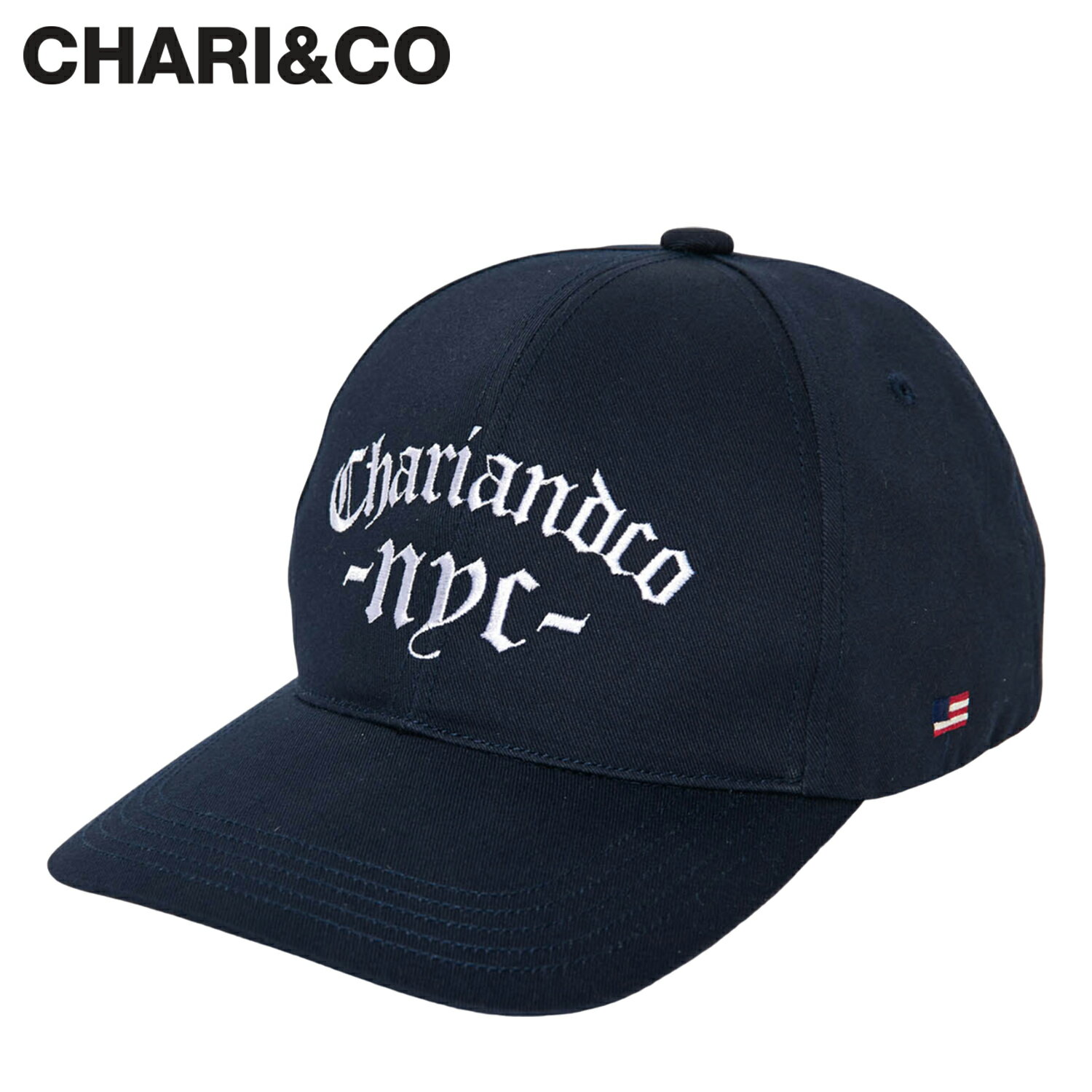 CHARI&CO チャリアンドコー キャップ 帽子 6パネル メンズ NEWSPAPER LOGO 6PANEL CAP ネイビー